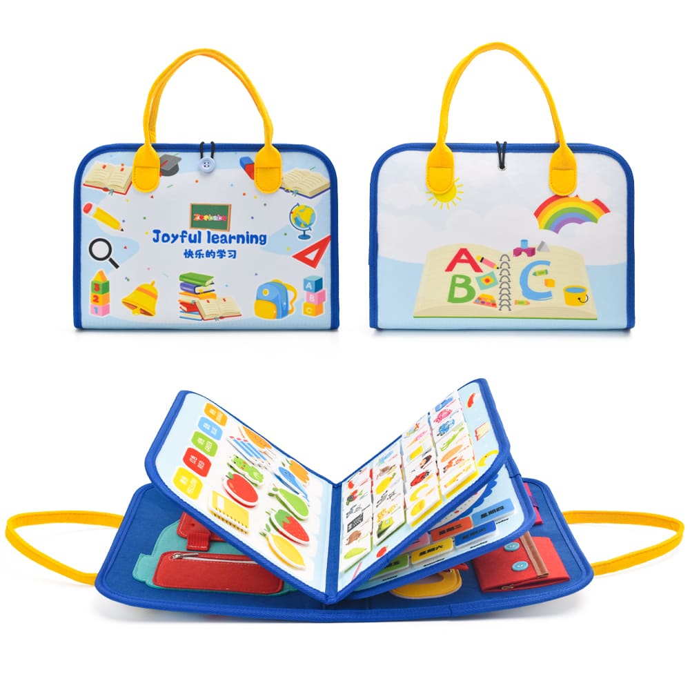 Custom Montessori Early Educational Toy Supplier Matching Game Felt Busy Board for Toddler Life Skills Development
