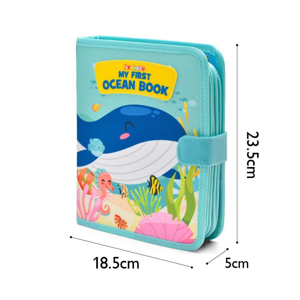 Custom Ocean Animal Story Montessori Preschool Early Educational Toy Felt Cloth Quiet Book for Toddler Cognitive Skills Development