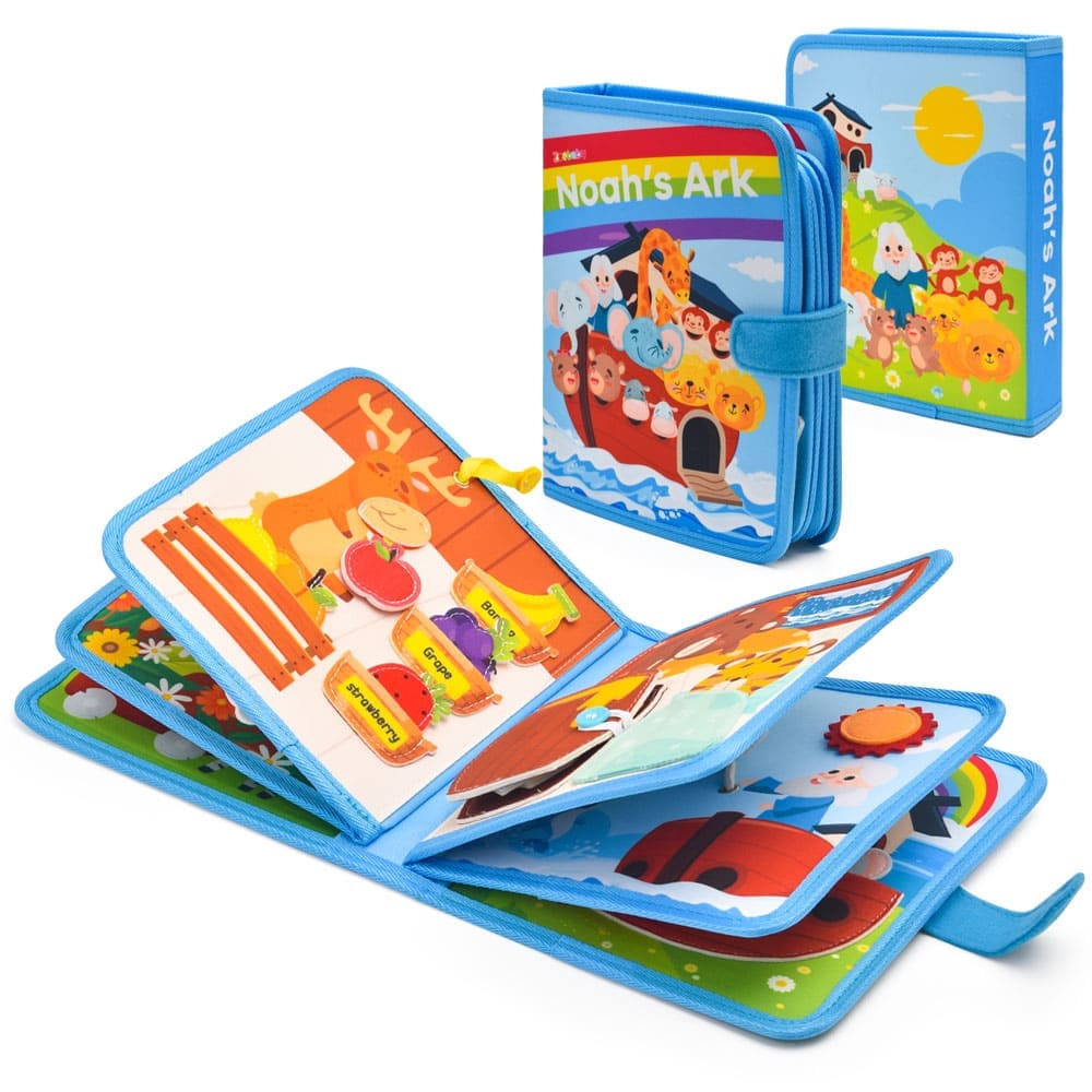 Custom Noah’s Ark Bible Story Montessori Religious Formation Preschool Toddler Early Educational Toy Felt Cloth Quiet Book for Kids