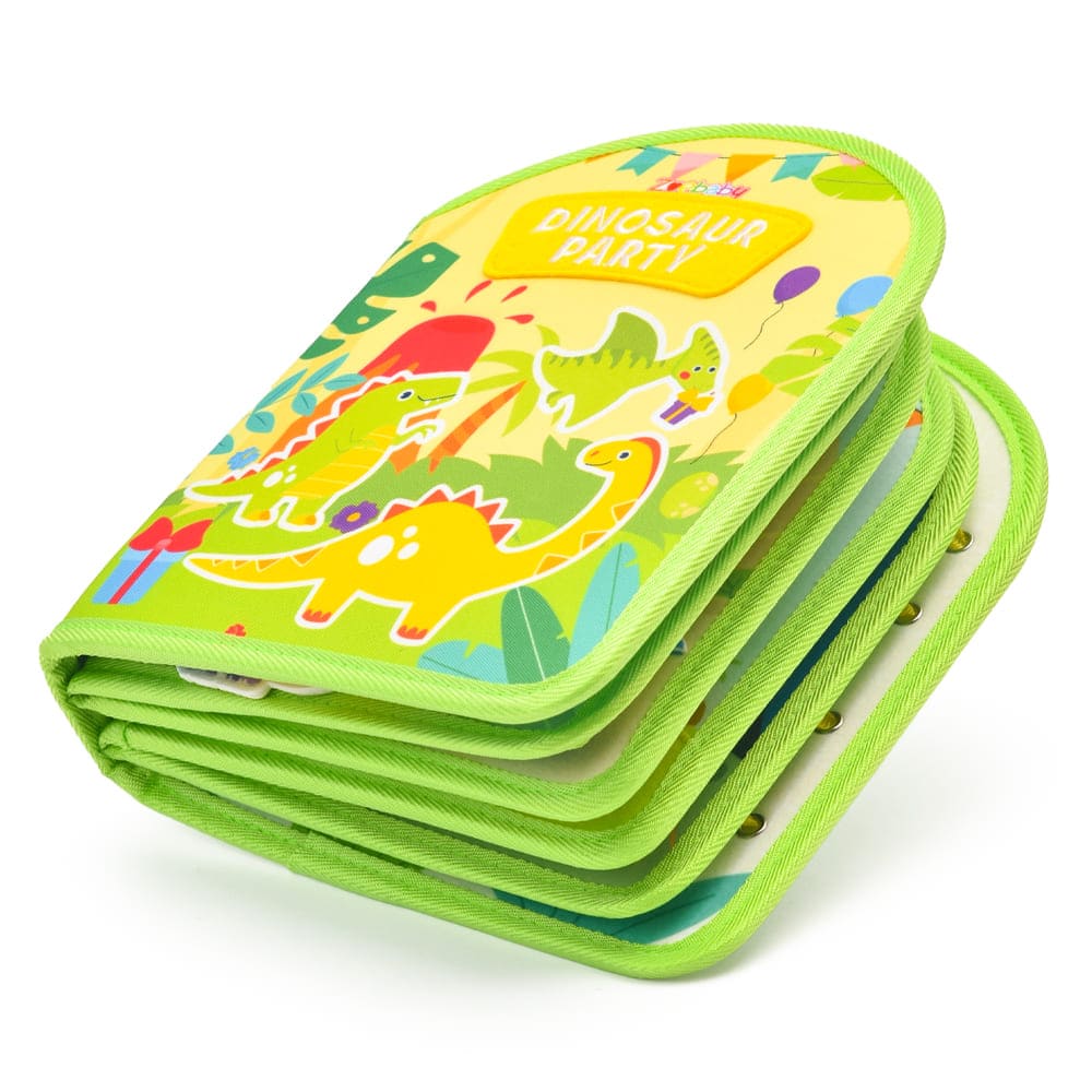 NEW DESIGN Custom Dinosaur Party Montessori Preschool Toddler Calming Toy Felt Cloth Quiet Book for Kid Airplane Friendly