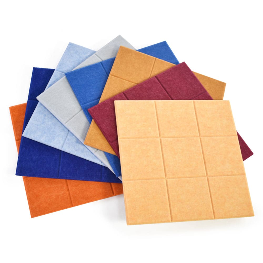 Custom Color Size PET Felt Acoustic Panels Eco-Friendly Decorative Wall Tiles Sound Absorbing Boards for Office & Studio