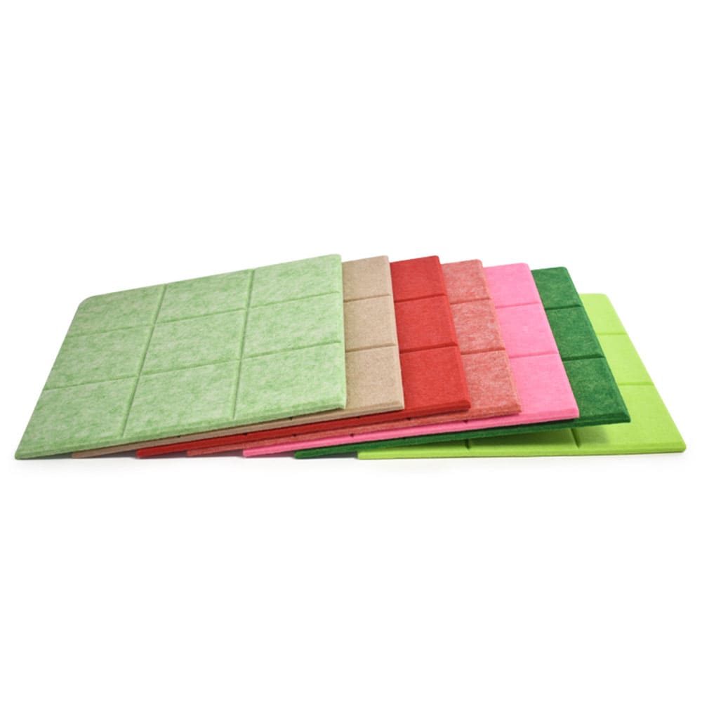 Custom Color Size PET Felt Acoustic Panels Eco-Friendly Decorative Wall Tiles Sound Absorbing Boards for Office & Studio