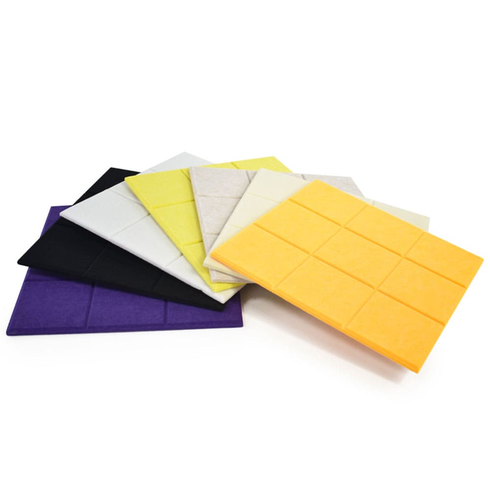 Custom Color Size PET Felt Acoustic Panels Eco-Friendly Decorative Wall Tiles Sound Absorbing Boards for Office & Studio