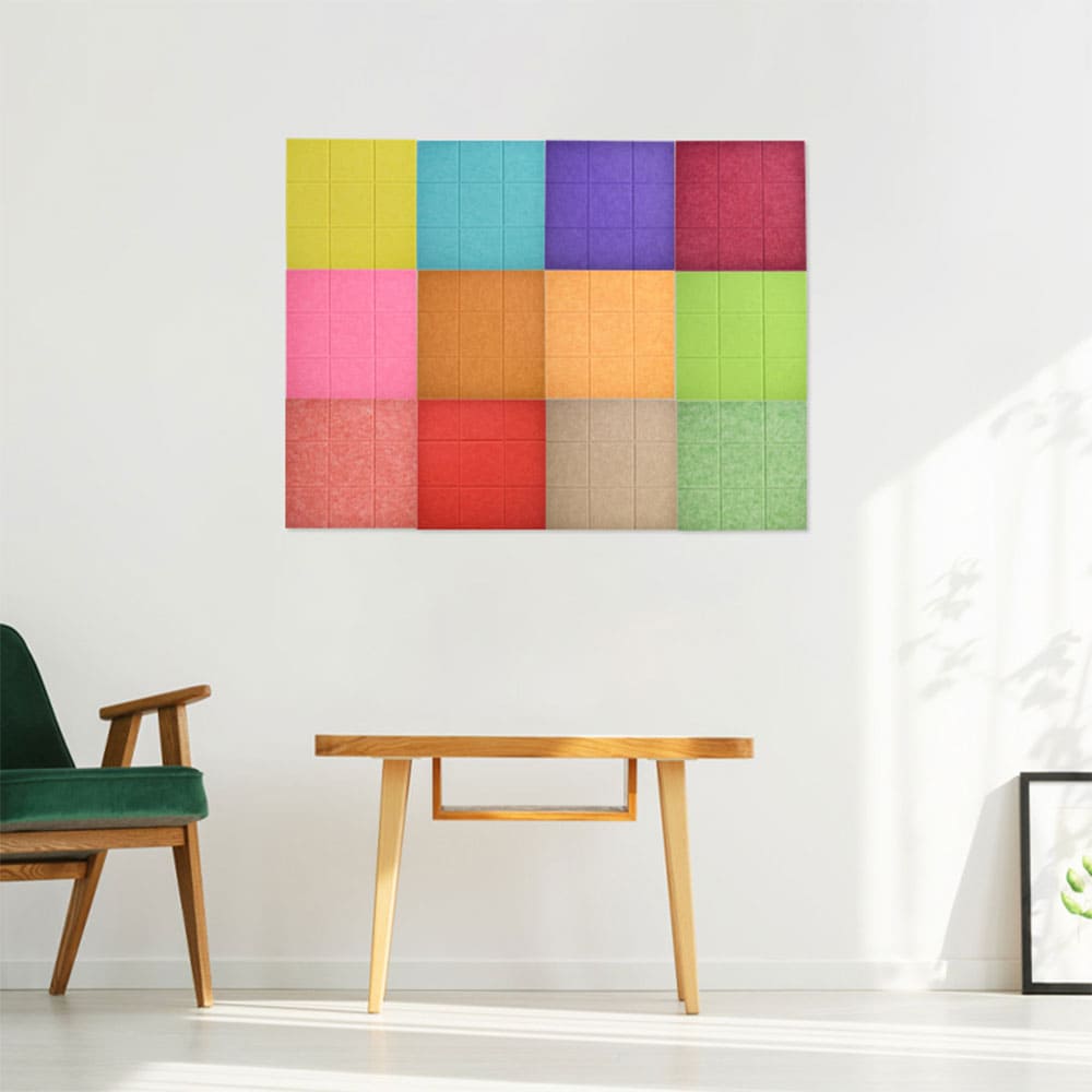 Custom Color Size PET Felt Acoustic Panels Eco-Friendly Decorative Wall Tiles Sound Absorbing Boards for Office & Studio