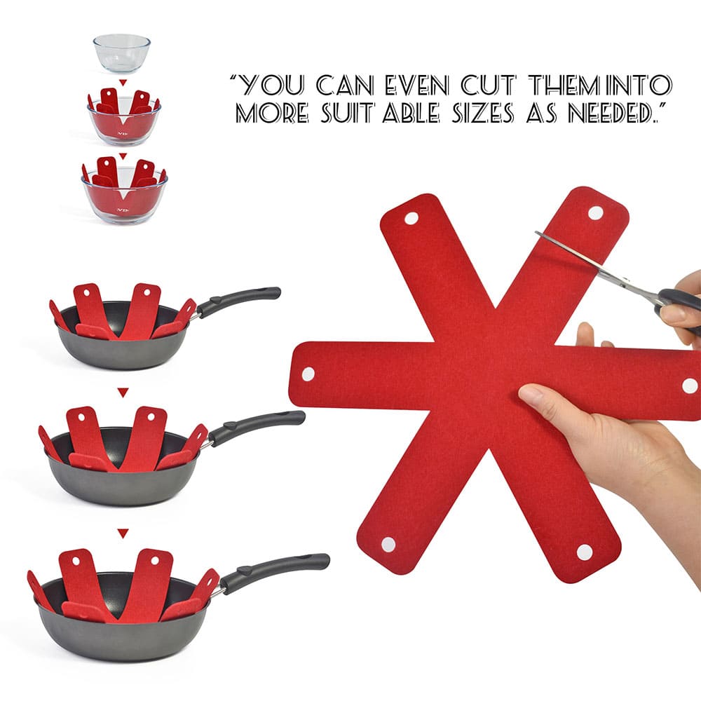 Custom Color Felt Pan & Plate Protectors Mats ECO-friendly Pot and Bowl Divider Guard Pads for Kitchenware