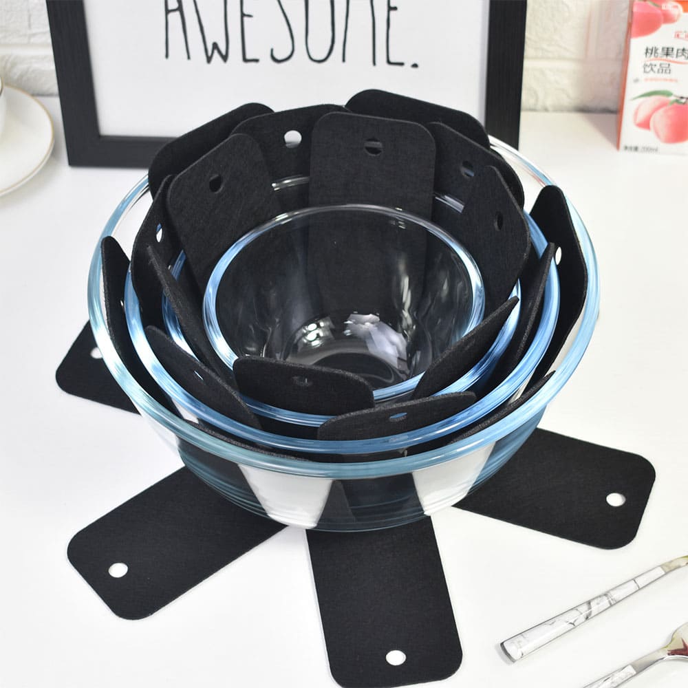 Custom Color Felt Pan & Plate Protectors Mats ECO-friendly Pot and Bowl Divider Guard Pads for Kitchenware