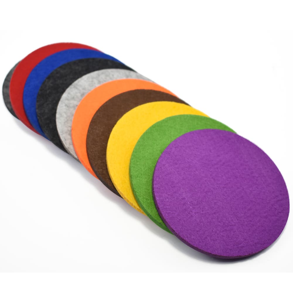 Custom Logo Felt Coasters Set Eco-Friendly Colors Modern Anti-Slip Drink Mats for Tabletop Protection