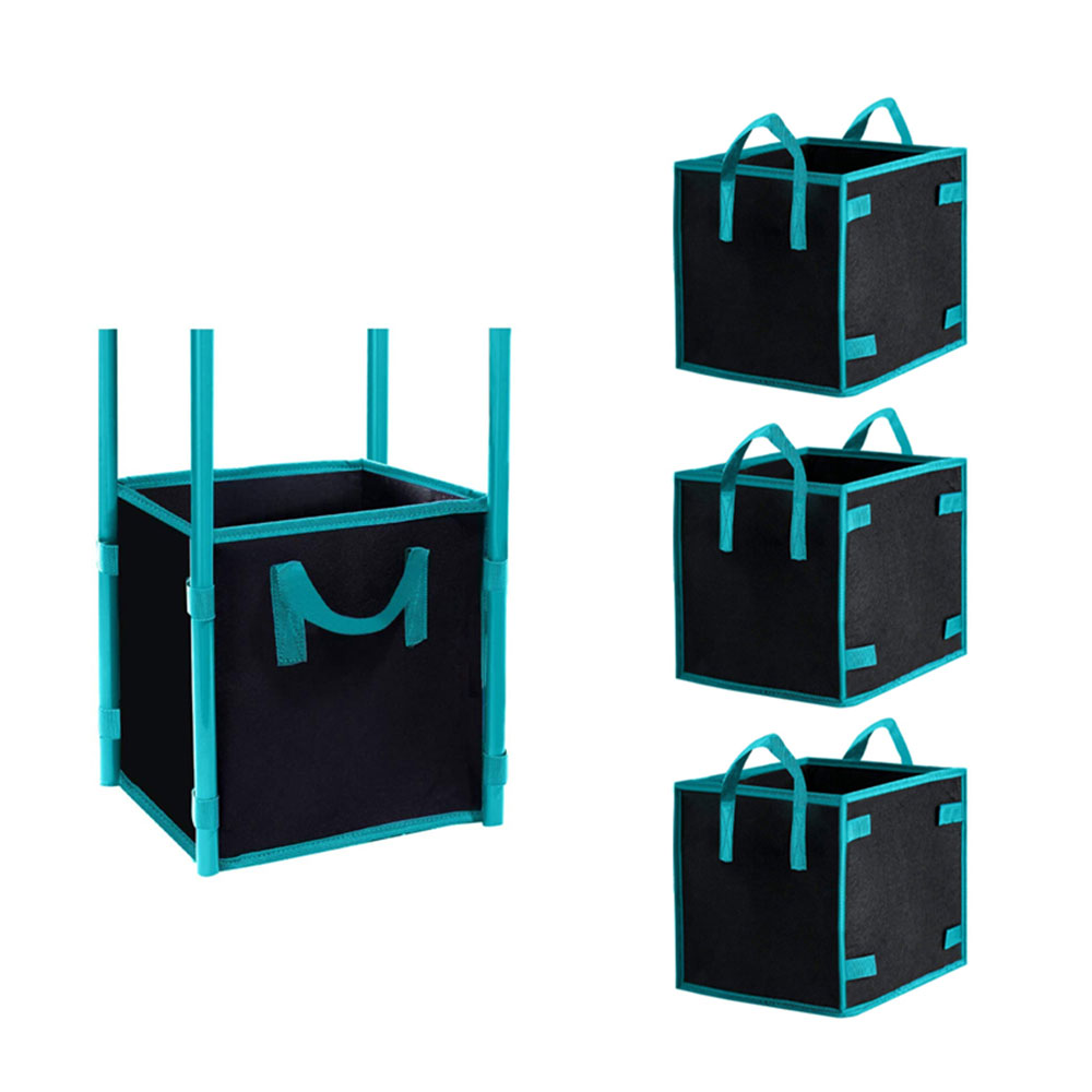 Custom Eco-Friendly Felt Cube Grow Bags Fabric Vegetable & Flower Breathable Aeration Containers for Garden & Balcony