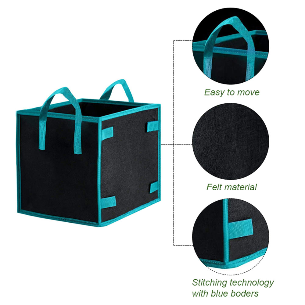 Custom Eco-Friendly Felt Cube Grow Bags Fabric Vegetable & Flower Breathable Aeration Containers for Garden & Balcony