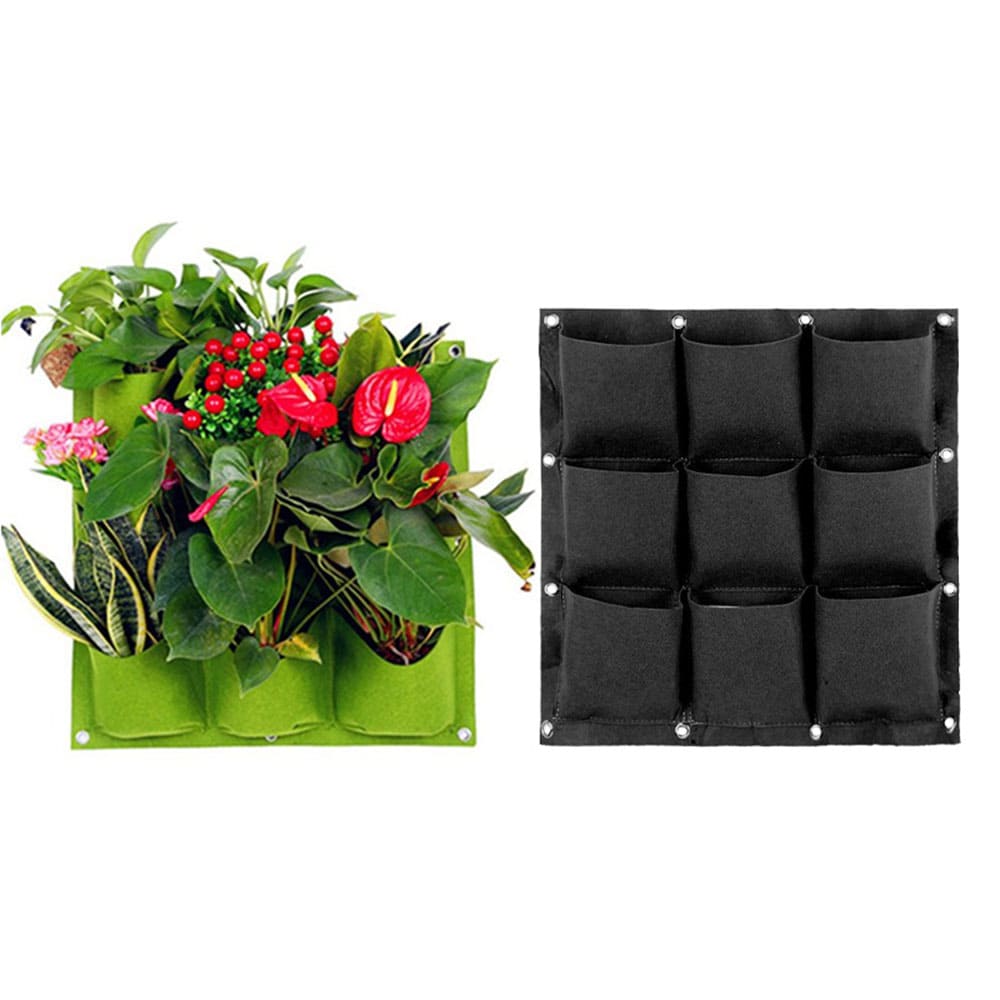 Custom Multi-pocket Felt Grow Bags Eco-Friendly Vertical Wall Breathable Garden Planter for Garden & Balcony Planting