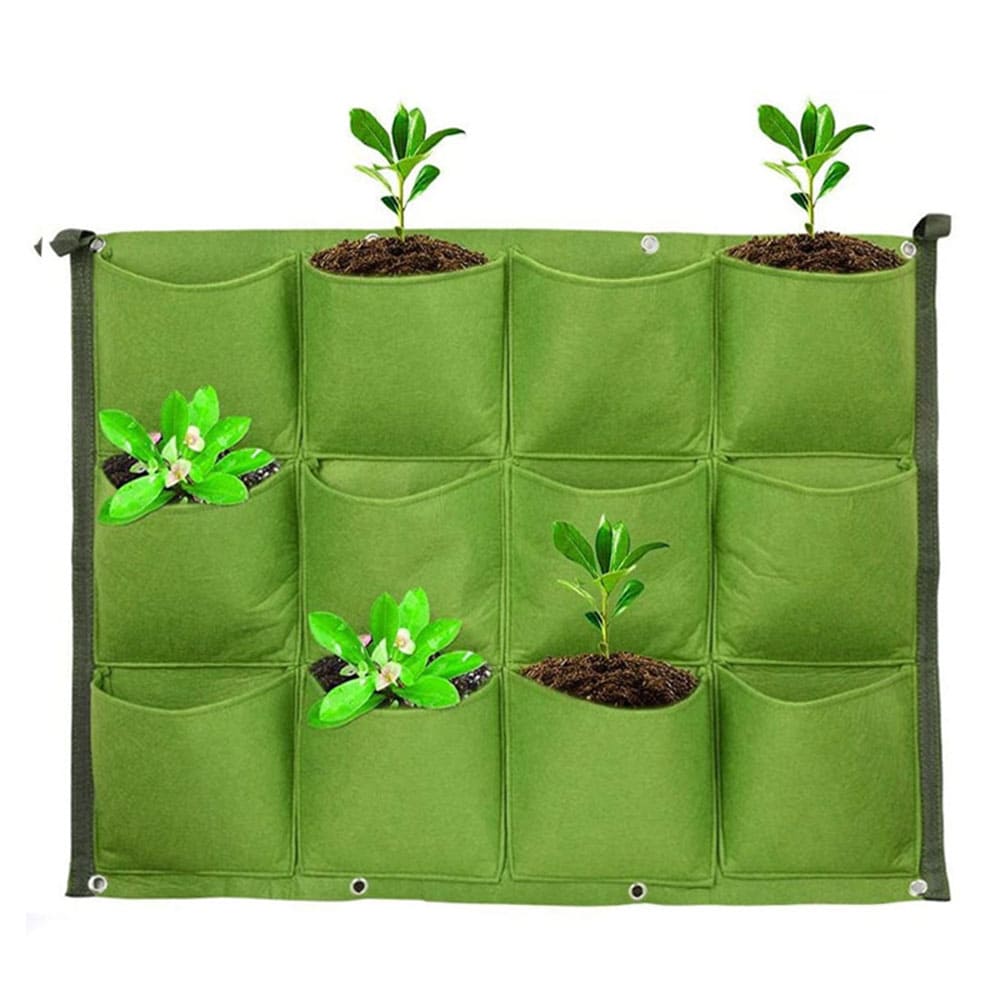 Custom Multi-pocket Felt Grow Bags Eco-Friendly Vertical Wall Breathable Garden Planter for Garden & Balcony Planting