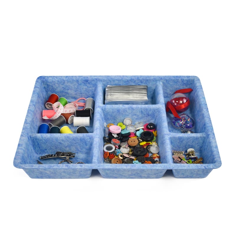 Custom Color Size Multi-Compartment One-piece Molded Felt Desk Storage Drawer Bin for Home Office Organization