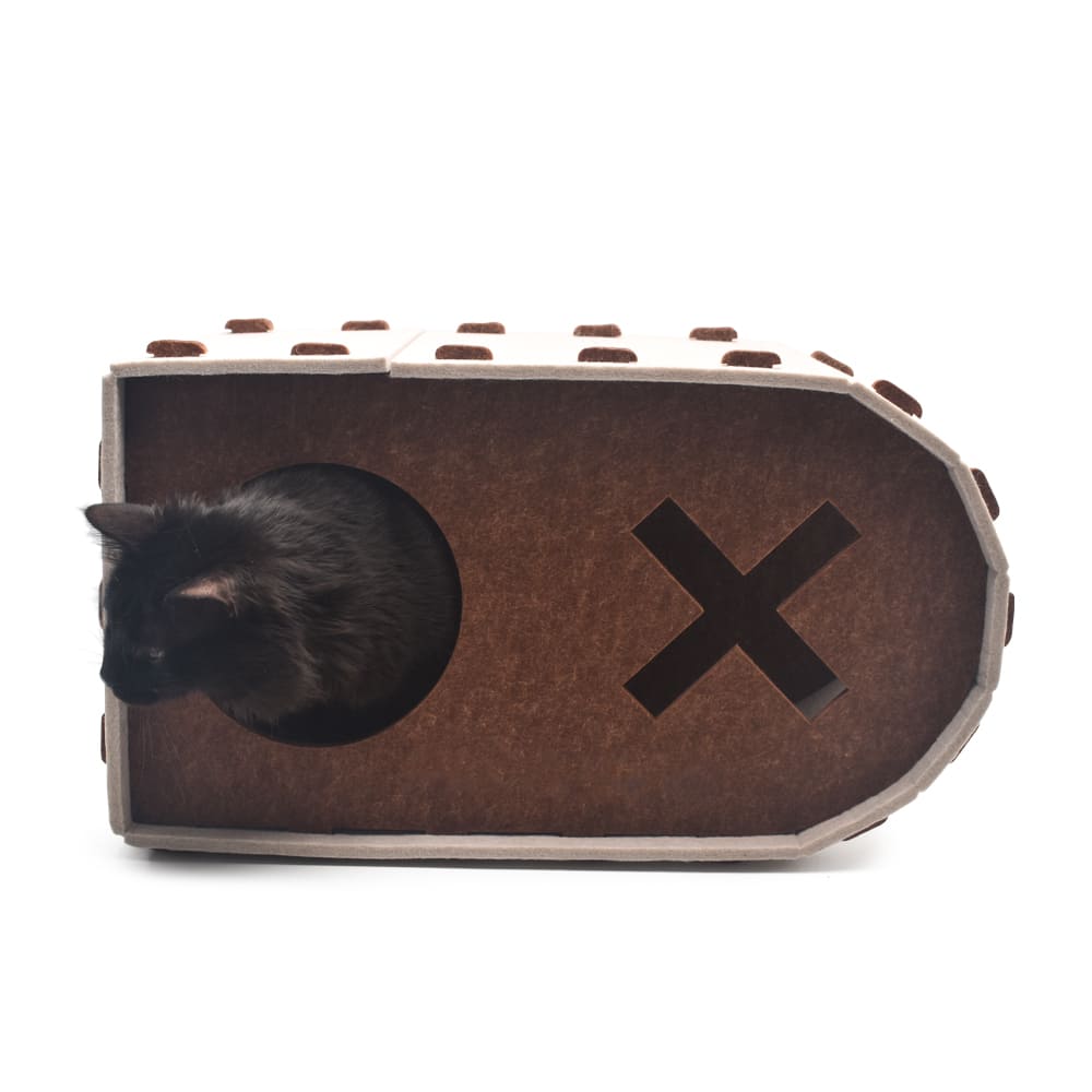 Custom ECO-friendly Pet House DIY Assembly Interlocking Felt Panels Tool-free Modular Durable Cat Cave