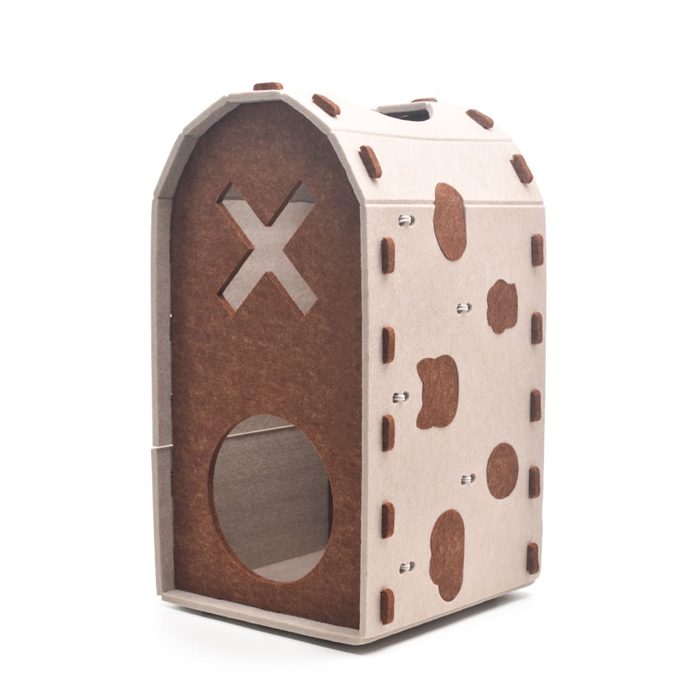 Custom ECO-friendly Pet House DIY Assembly Interlocking Felt Panels Tool-free Modular Durable Cat Cave