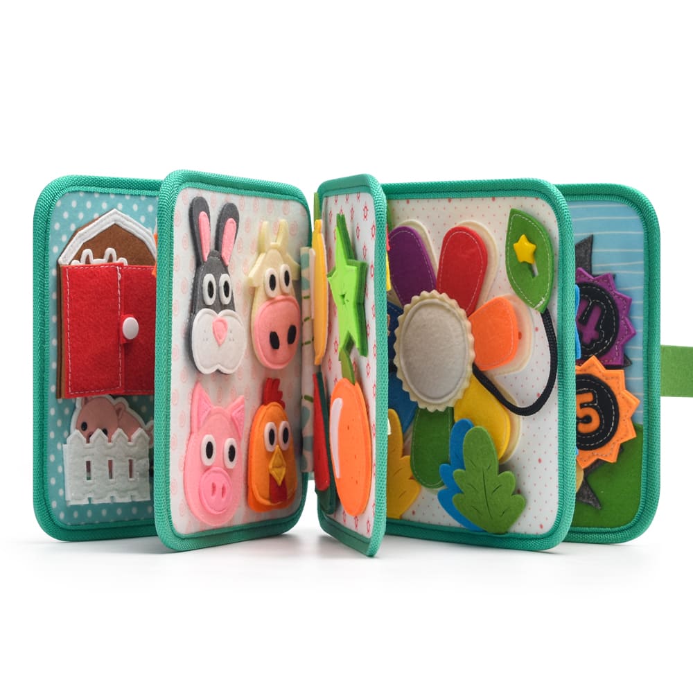 Custom Farm Quiet Book Montessori Fine Motor Skills Development Felt Cloth Early Educational Toy for Toddlers Age 1+