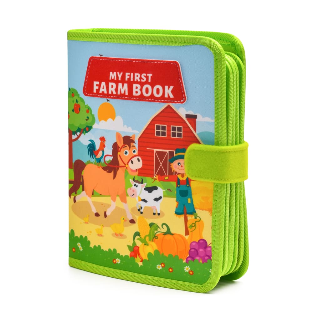Custom My First Farm Felt Quiet Book Montessori Fine Motor Skills Development Toddler Early Educational Toy for Unisex Kids Age 1+