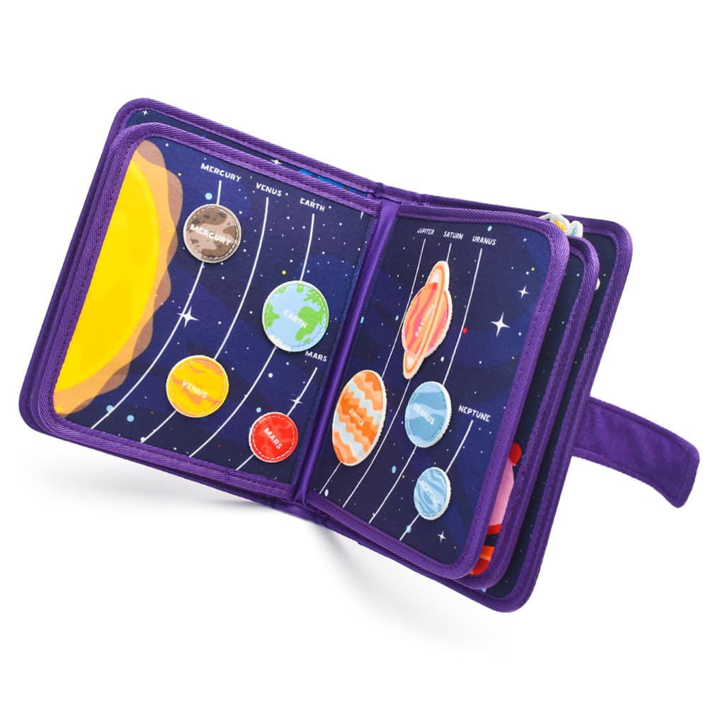 Custom Story Montessori Solar System Preschool STEM Early Educational Toy Felt Cloth Quiet Book for Toddler