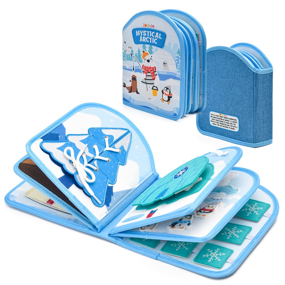 NEW DESIGN Custom Arctic Adventure Montessori Preschool Early Educational Toy Felt Cloth Quiet Book for Toddler Memory Matching