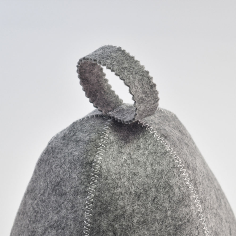 Custom Polyester Felt Sauna Hat Adult Child Unisex 5 Panels Banya Hat with Loop for SPA Steam Room