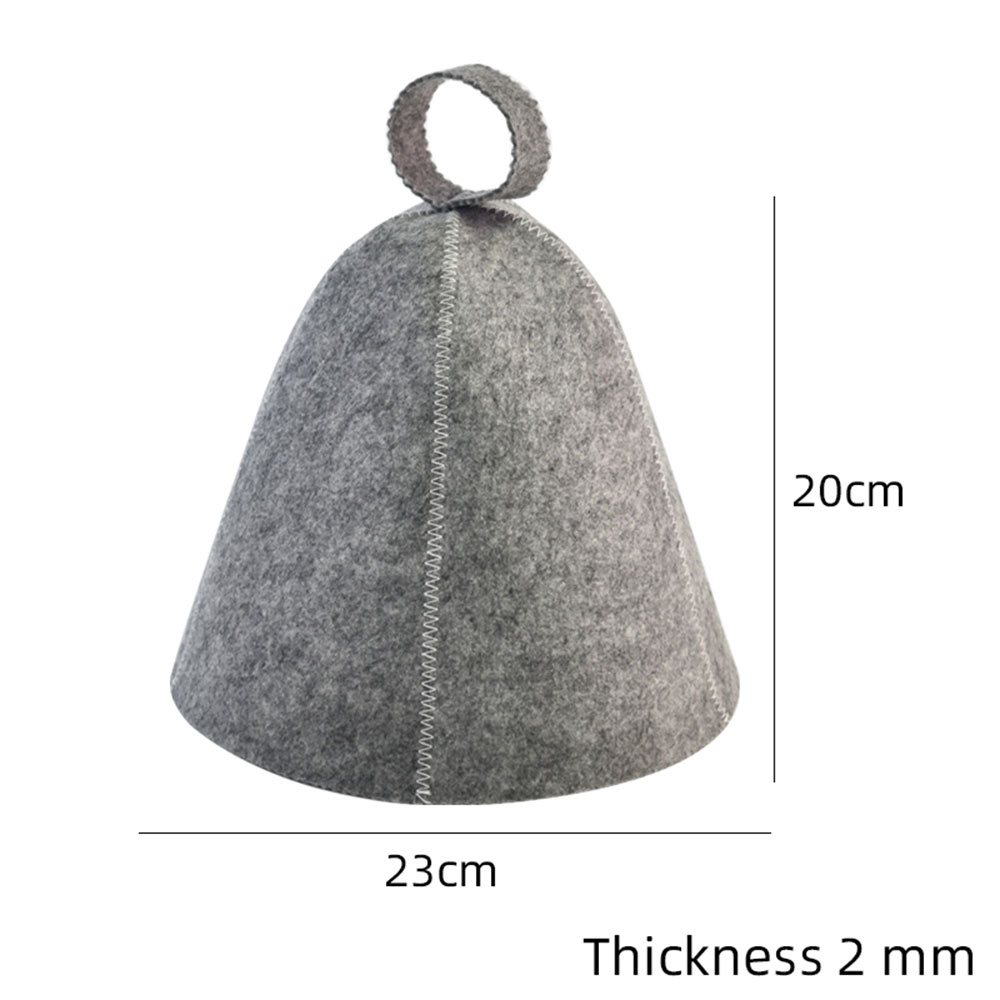 Custom Polyester Felt Sauna Hat Adult Child Unisex 5 Panels Banya Hat with Loop for SPA Steam Room