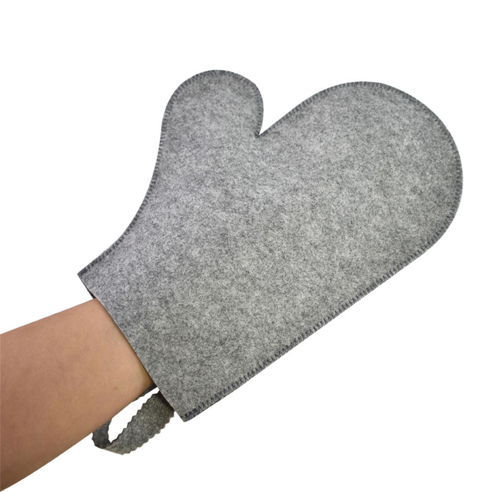 Custom 3-Piece Sauna Accessories Banya SPA Steam Room Gloves and Seat Pad Unisex 5-Panel Polyester Felt Sauna Hat with Loop for Barrel Infrared Sauna
