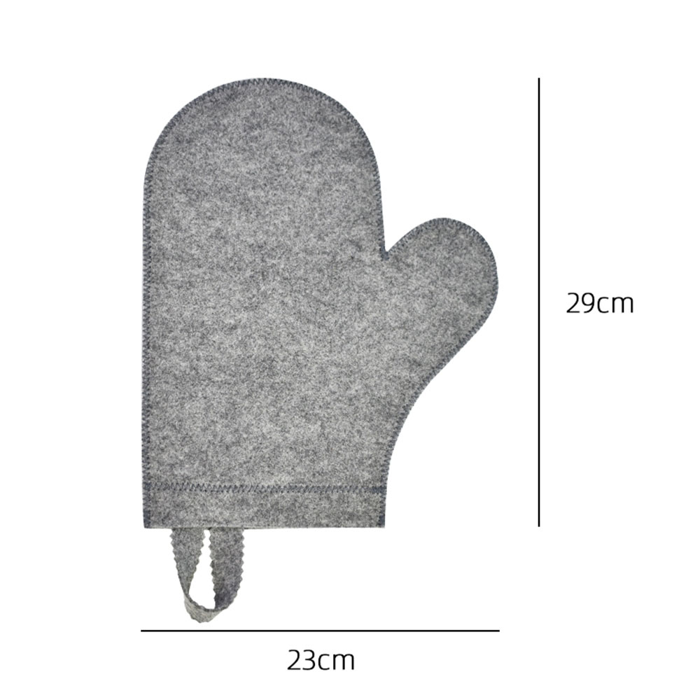 Custom 3-Piece Sauna Accessories Banya SPA Steam Room Gloves and Seat Pad Unisex 5-Panel Polyester Felt Sauna Hat with Loop for Barrel Infrared Sauna