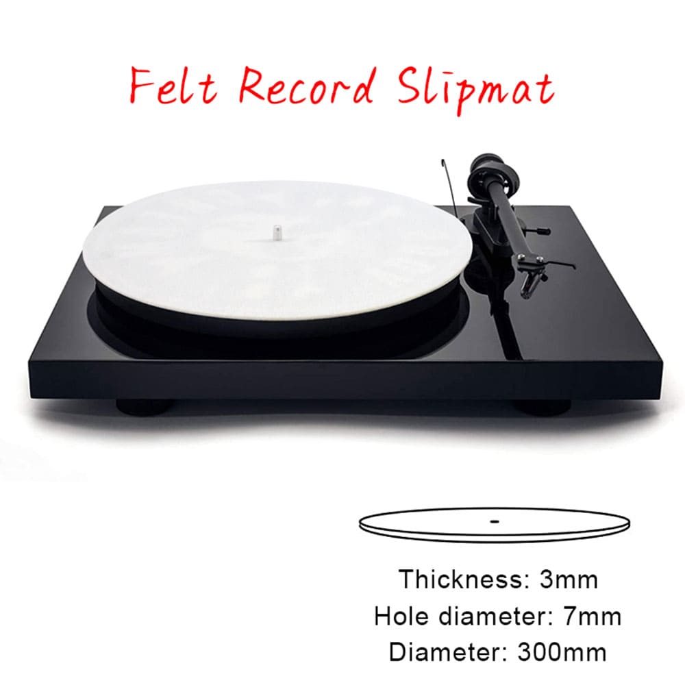 Custom Anti-Static 12-inch Felt Turntable Mat High-Density Audiophile Slipmat Vinyl Records Vibration Dampening Platter Pad for Professional Audio Accessory