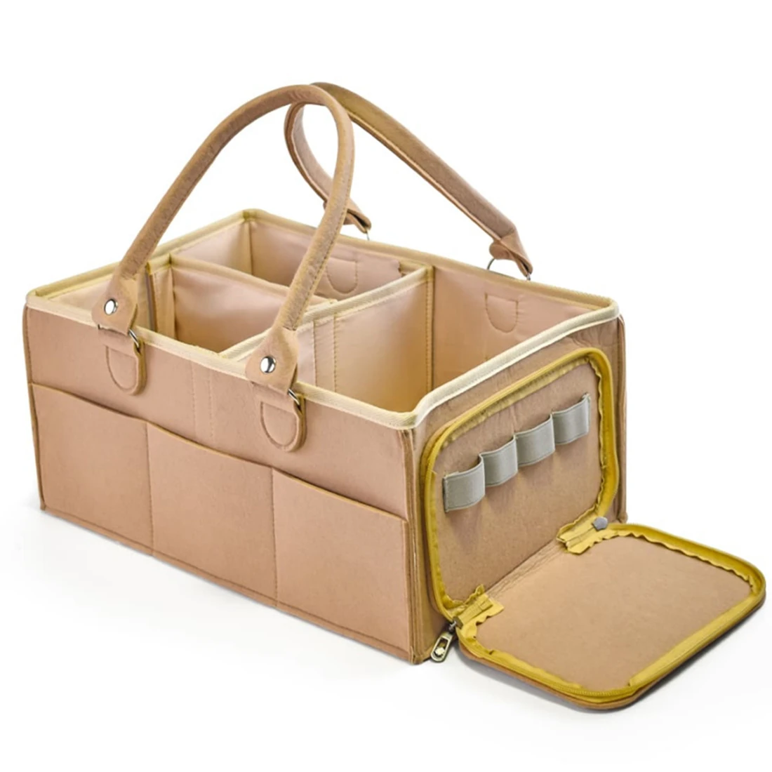 felt diaper caddy for nursery and travel