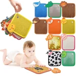 colorful felt sensory mats for babies with animal shaped designs